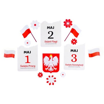 DEKORACJA PATRIOTYCZNA POLSKA ŚWIĘTA NARODOWE 1 i 3MAJA ŚWIĘTO KONSTYTUCJI