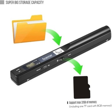 Портативный беспроводной сканер Bisofice Mobile Wireless A4 900 DPI ПОВРЕЖДЕН