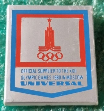 ODZNAKA OLIMPIADA MOSKWA 1980 - UNIVERSAL - OFICJALNY DOSTAWCA