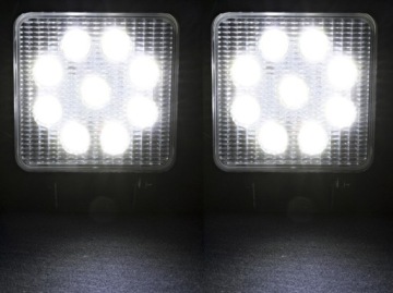 РАБОЧИЕ ЛАМПЫ ГАЛОГЕННЫЕ LED 27Вт 9х3Вт 12В 24В 2 шт.