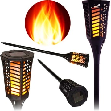 POCHODNIA SOLARNA LED 57CM EFEKT PŁOMIENIA OGRODOWA LAMPA SOLAR