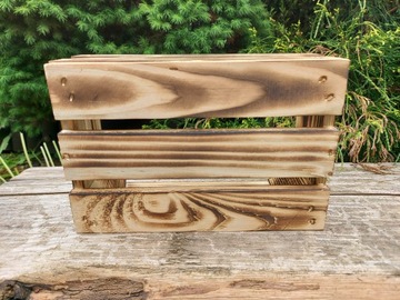 Деревянная коробка натуральная сладости раздуваемая корзина для подарка - 23x15x8 см.