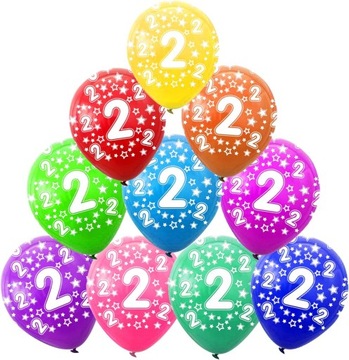 BALONY NA URODZINY 2 PARTY DZIECKO BALON 40 SZTUK