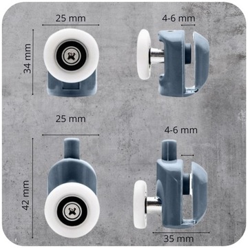 Ролики для душевой кабины Комплект роликов для душевой кабины