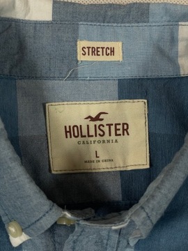 Hollister Koszula Męska Kratka Długi Rękaw Logo Unikat Klasyk M L