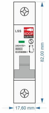 ПРЕДОХРАНИТЕЛЬ МАКСИМАЛЬНОГО ТОКА АВТОМАТИЧЕСКОГО ВЫКЛЮЧАТЕЛЯ B6 1P 6A KOOP