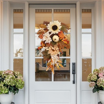 Jesienne zbiory Swag Sztuczne dekoracje ścienne Ozdoby frontowe drzwi Jesienna jesień