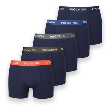 Bokserki Męskie Granatowe 5-Pak Próchnik PM11 XL