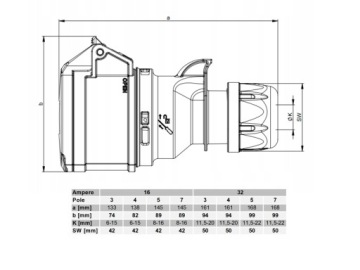 АДАПТЕР CAMPER H07BQ-F PUR 3x2.5 CAMPING 45m CEE