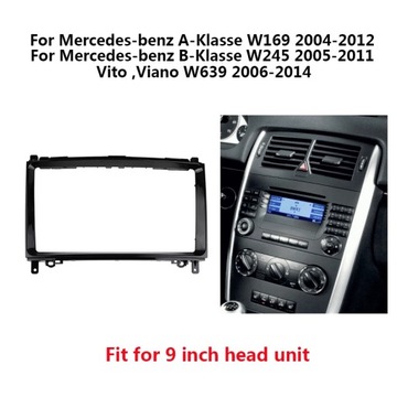RAMKA 2DIN RADIA MERCEDES A KLASA 169 W169