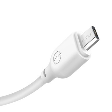 XO Kabel 3w1 USB do Lightning + USB-C + microUSB 1m 2,1A elastyczny biały