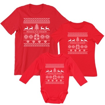 КОМПЛЕКТ ФУТБОЛКИ ДЛЯ СЕМЬИ ДЛЯ РОЖДЕСТВЕНСКОЙ СЕССИИ 2+1