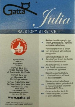 Gatta Rajstopy Julia stretch 15 DEN Daino rozmiar 5-XL