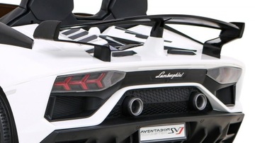 Lamborghini SVJ DRIFT для 2 детей Белый + Функция Drift + Пульт дистанционного управления + MP3 LED