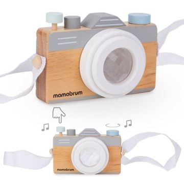 Drewniany aparat fotograficzny Kalejdoskop Dzwięki