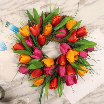 Дверной венок Яркая весенняя гирлянда Оки