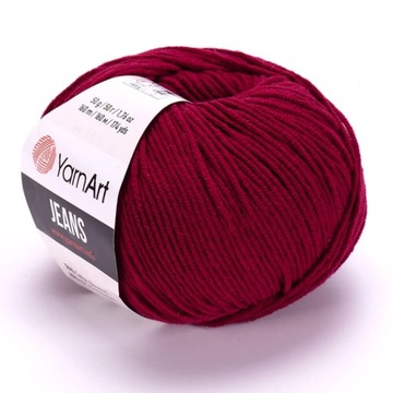 Włóczka YARNART JEANS 66 bordo