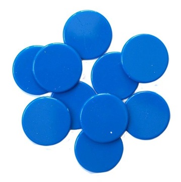 Licznik żeton NIEBIESKI 25x2 mm kpl. 10 szt.