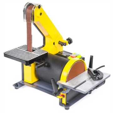 НАСТОЛЬНЫЙ ШЛИФОВАЛЬНЫЙ СТАНОК, ЛЕНТОЧНЫЙ ДИСК, ПЕРЕДНЕ-ВЕРХНИЙ