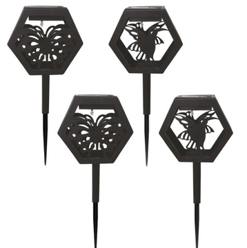 4x LAMPA SOLARNA OGRODOWA LED WBIJANA 37CM