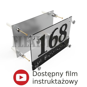 Адресная табличка с номером дома, 30х40см, 3D, большая для дома