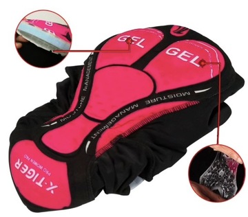 Женская велосипедная одежда X-Тигр Гель Шорты Termo Pro XS Cycling Set Set