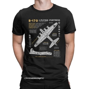 Men's Tee Shirt B-17 Flying Fortress Premium Cotto