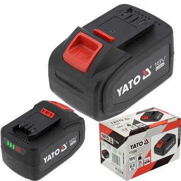 АККУМУЛЯТОР YATO АККУМУЛЯТОР ДЛЯ ЗАРЯДНОГО УСТРОЙСТВА LI-ON 18V 6Ah 6.0Ah FAST