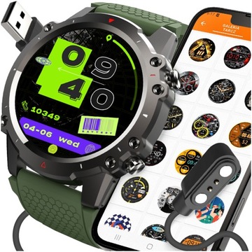 SMARTWATCH MĘSKI MILITARNY Z POLSKIM MENU ODBIERANIE POŁĄCZEŃ WODOODPORNY