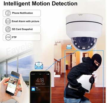 Mini Kamera IP WIFI Obrotowa Bezprzewodowa Zoomx4