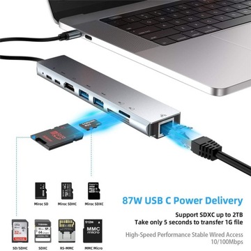 ДОК-СТАНЦИЯ USB 3.0/3.1 HDMI PD ETHERNET SD 4K