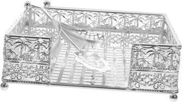 Dekoracja Domowa 2 Szt Posrebrzany Uchwyt Serwetki ?elazko W Stylu