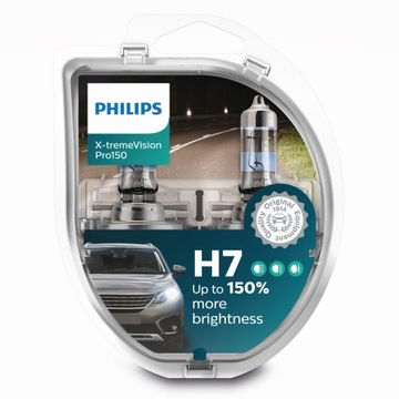 Żarówki Philips X-treme Vision Pro H7+150% Duo Box