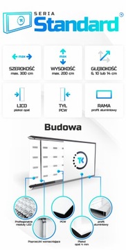 Стандартная рекламная реклама с алюминиевой рамкой 250x100 см.