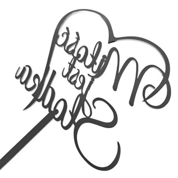 Топпер серебряное украшение для торта Love is Sweet серебряное зеркало