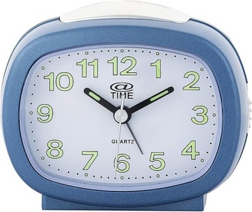 At Time Unisex Budzik niebieski z białą tarczą