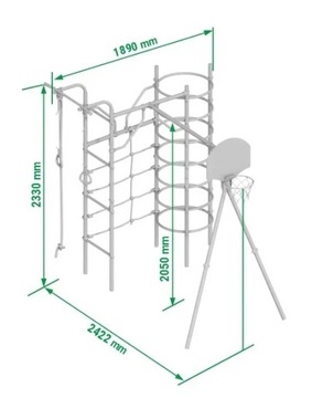 Plac zabaw ogrodowy Stacja Kosmiczna + talerz