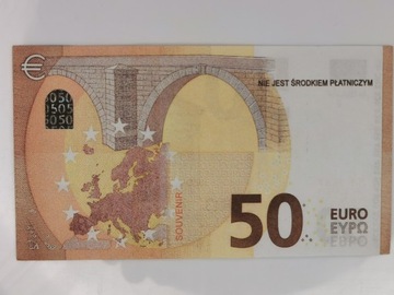 Банкноты 50 ЕВРО для развлечения и обучения, в упаковке 100 штук + БЕСПЛАТНО
