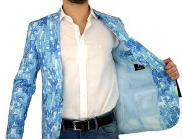 GIOVANNI PERA Marynarka męska D808 niebieska 56 XL