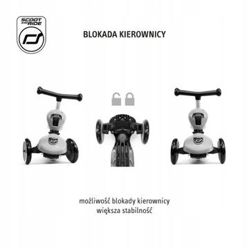 Scoot And Ride ZESTAW HULAJNOGA 2w1 + KASK LED XXS-S LIFESTYLE Wildcat 1-5