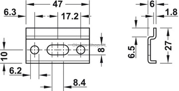 Подвеска Camar 806 + белый колпачок + пластина, 2 комплекта