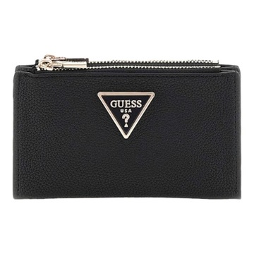 GUESS PORTFEL DAMSKI MERIDIAN SLG DBL ZIP CZARNY