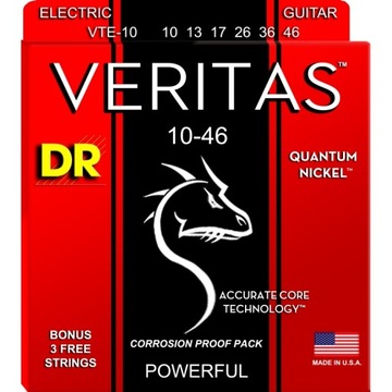 Struny DR Veritas 10-46 do gitary elektrycznej
