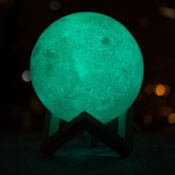 LAMPKA NOCNA KSIĘŻYC LAMPA KSIĘŻYC LAMPKA NOCNA LED DLA DZIECI PILOT 40CM