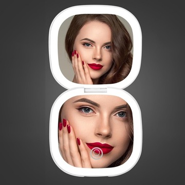 УВЕЛИЧИТЕЛЬНОЕ КОСМЕТИЧЕСКОЕ ЗЕРКАЛО 1X/5X, ДВУХСТОРОННЕЕ ЗАКРЫВАЕМОЕ, 3 ЦВЕТА