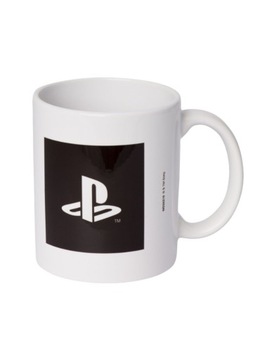 CERAMICZNY KUBEK PLAYSTATION / CZARNO-BIAŁY 315 ml
