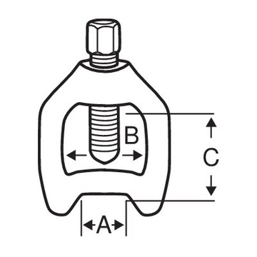 Съемник шаровых шарниров, диаметр отверстия 18 мм BAHCO