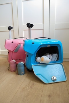 Walizka elektryczna dla dzieci MyRoys / walizka na akumulator (różowa)