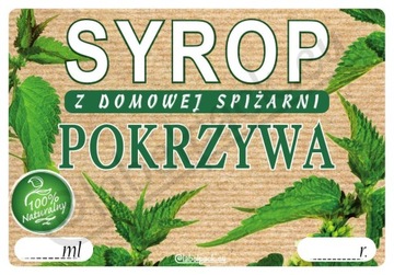 Etykieta na SYROP - POKRZYWA 20 szt.