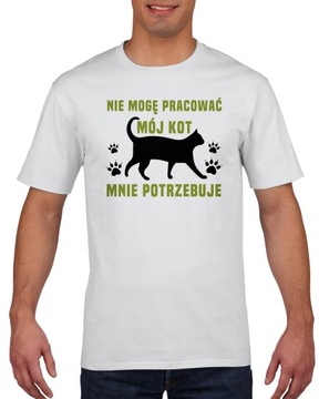 Koszulka męska Mój kot mnie potrzebuje S
